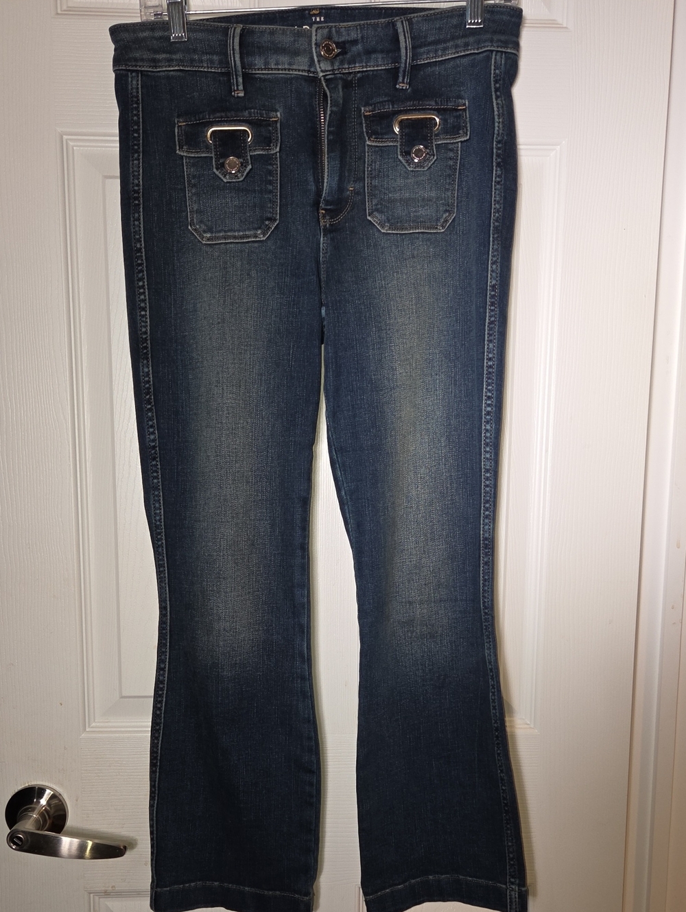 White House Black Market Dark Blue Front-Pocket Women's Jeans Size 4 Boot Crop